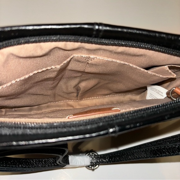 THE SAK Iris Leather Three-Way-Wear Crossbody Clutch Black Bag Small NWOT - Picture 9 of 12